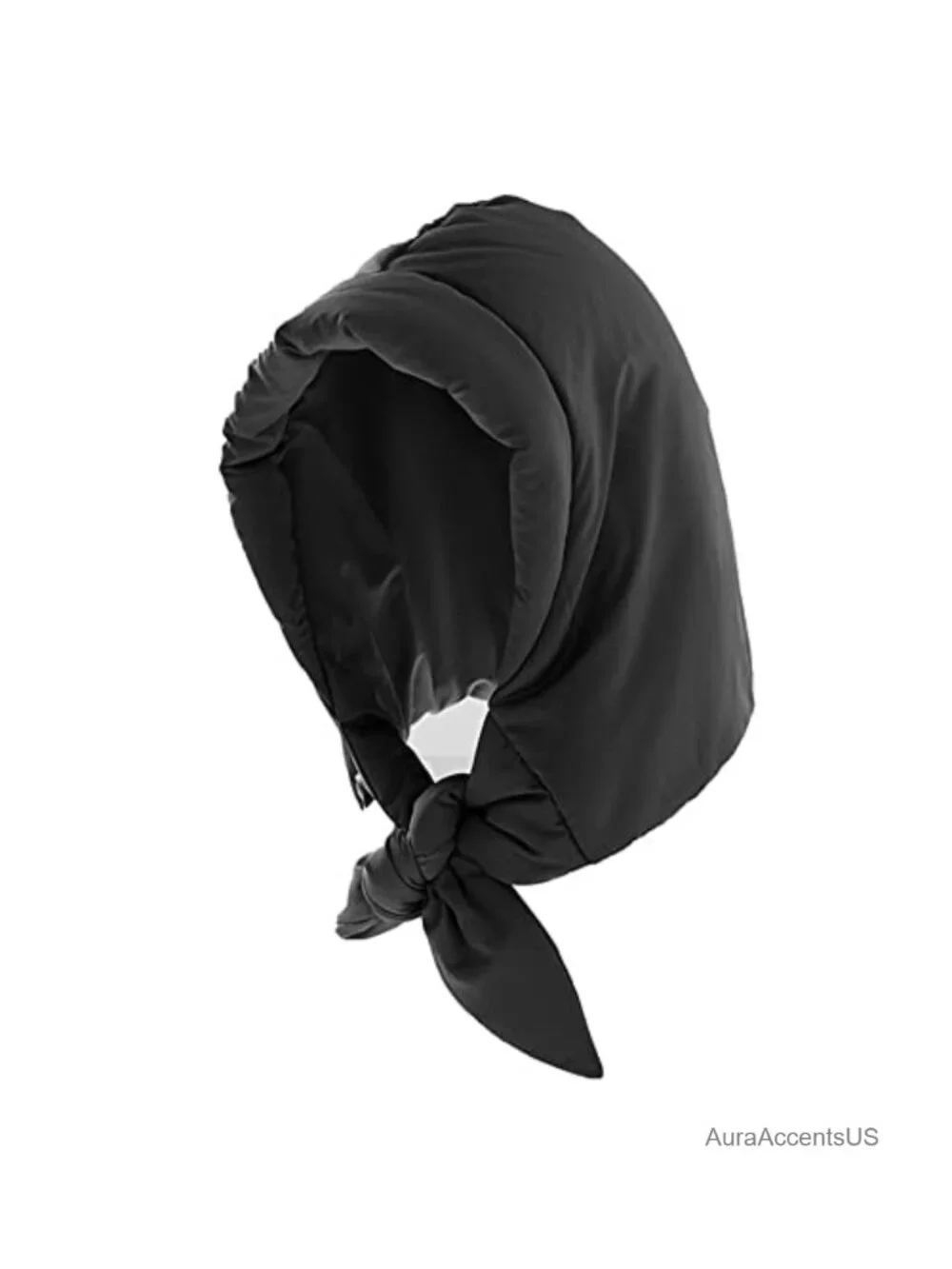 Down Hooded Scarf Hat Tie Under Chin Winter Warm Waterproof Women Girls
